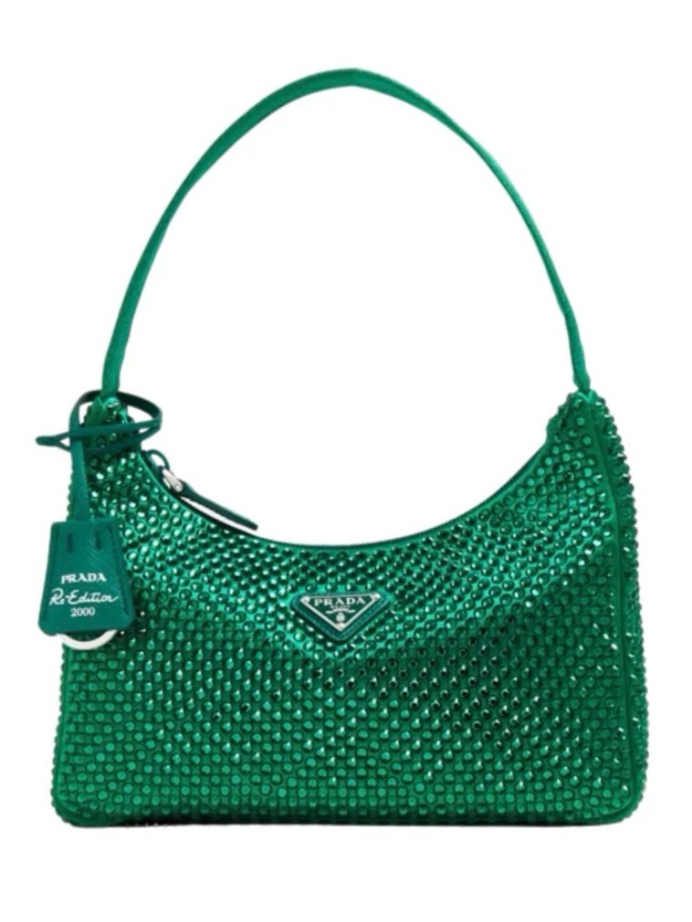 Prada Crystal Embellished Re-Edition 2000 in Green - Picture 2 of 13